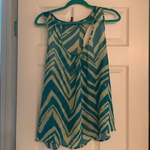 GREEN AND TEAL RACER BACK TANK